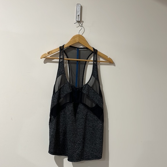 • Lululemon • Women’s If You're Lucky Tank Top Heathered Black / Gray 8 Mesh - Picture 3 of 6